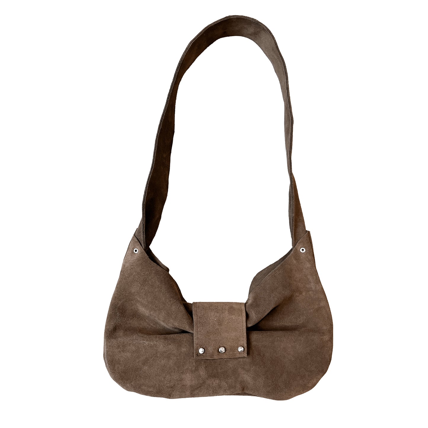 LE NOEUD BROWN SUEDE BAG