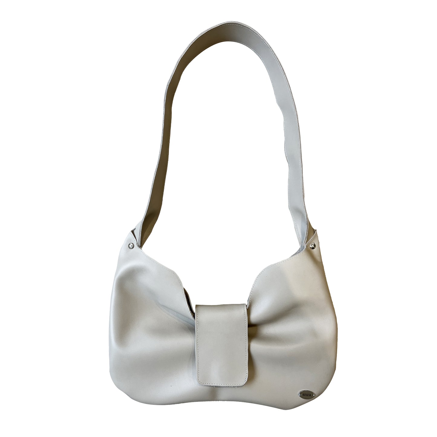 LE NOEUD CREAM LEATHER BAG