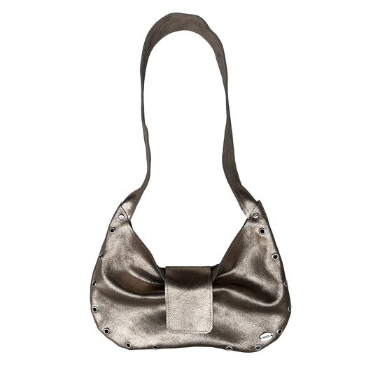LE NOEUD GOLD LEATHER BAG