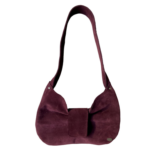 LE NOEUD BURDEOS SUEDE BAG