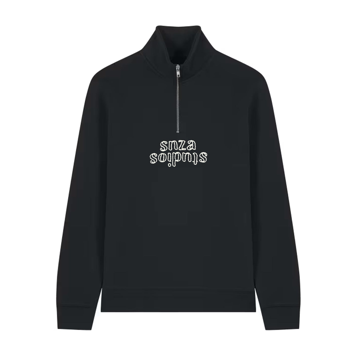 SNZA STUDIOS BLACK QUARTER-ZIP SWEATSHIRT