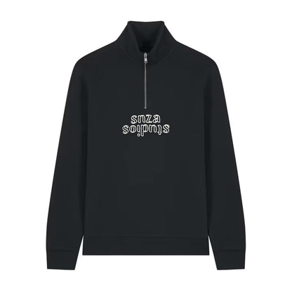 SNZA STUDIOS BLACK QUARTER-ZIP SWEATSHIRT